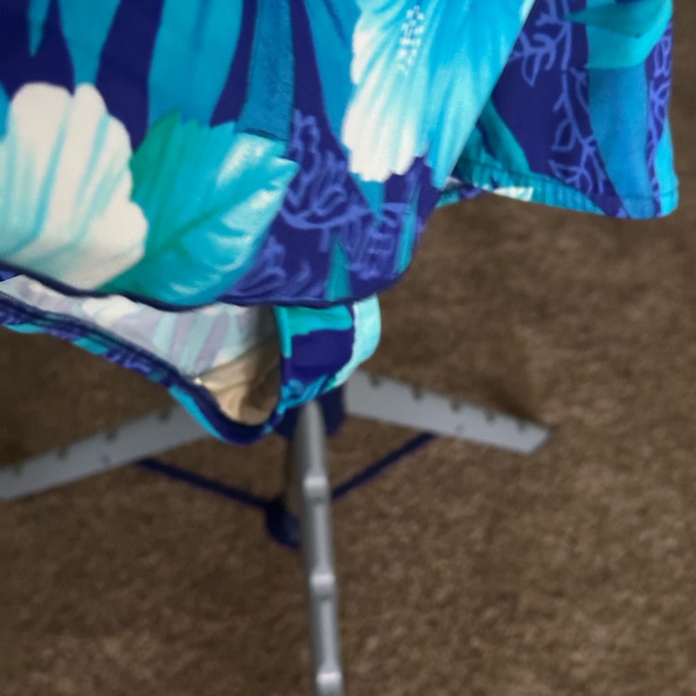 Maxine blue  Hawaiian floral, one piece swimsuit, adjustable straps. Size 14 - Picture 7 of 8